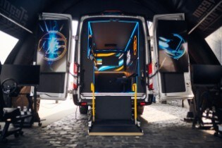 For children with limited mobility, the van includes item...